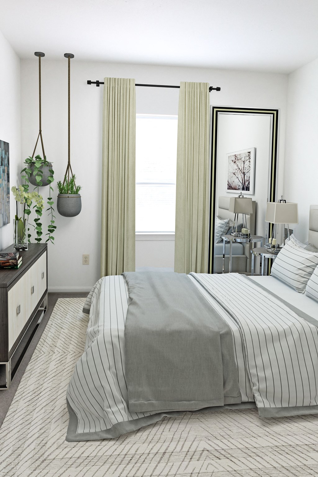 staged bedroom newly renovated