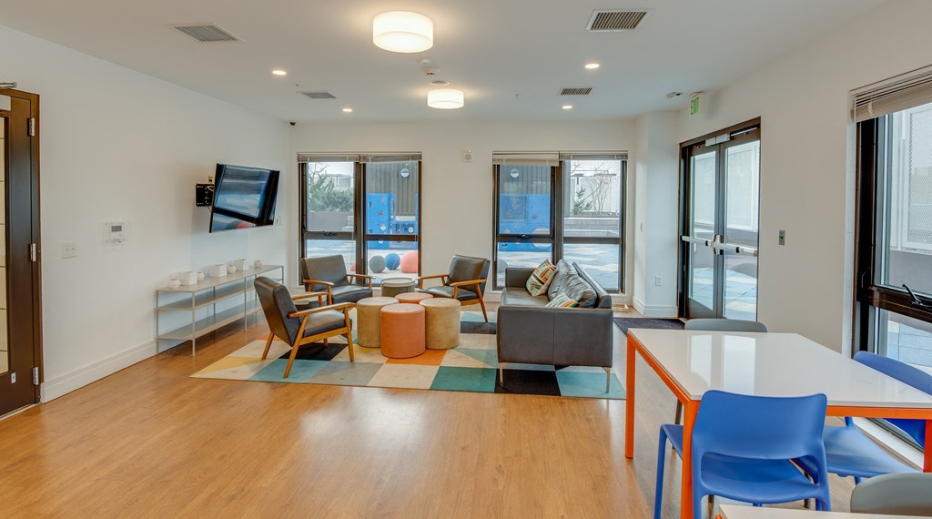 community room with seating area