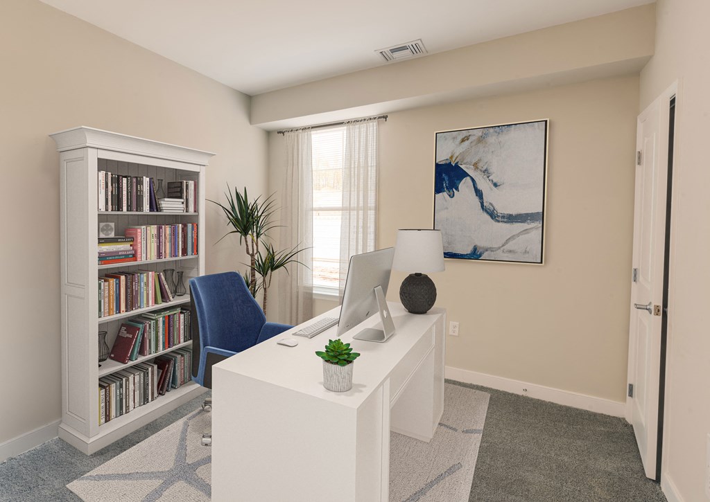 staged den office