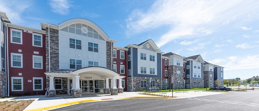 Exterior of building entrance