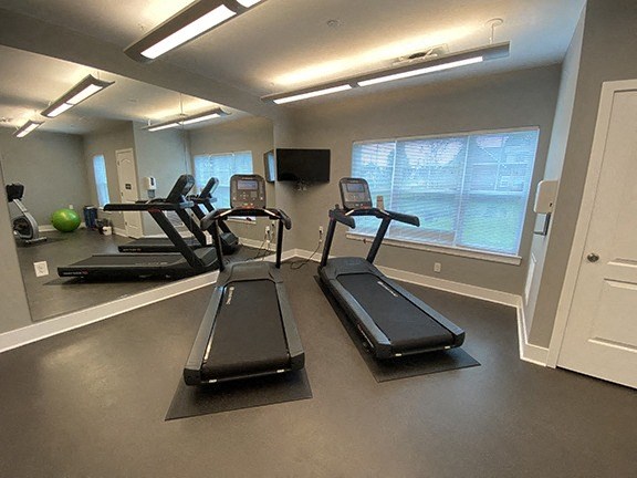 Two treadmills in fitness center