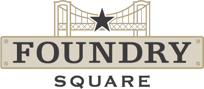 the founders square logo with the golden gate bridge in the background