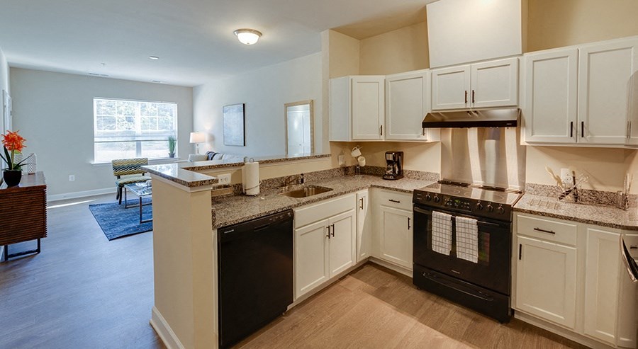 Kitchen view with breakfast bar
