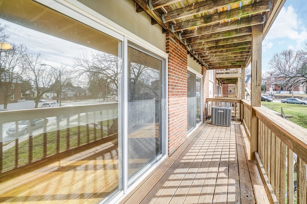 large outdoor patio/balcony