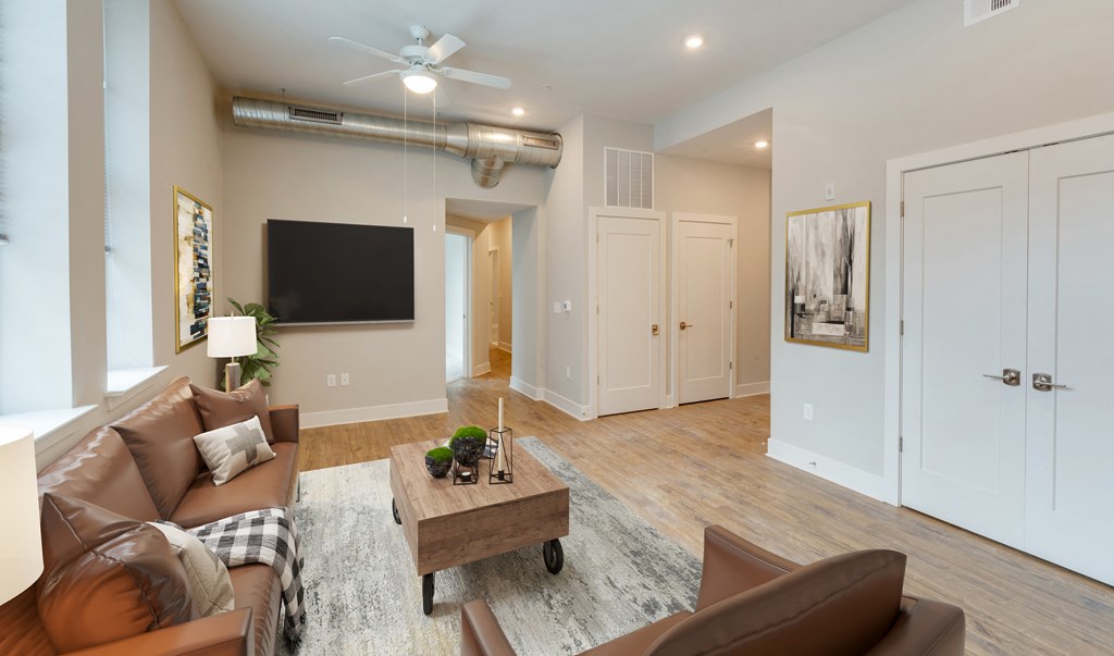 living room decorated