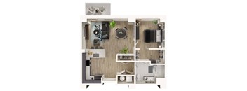 A collage of different room layouts with furniture and decor.