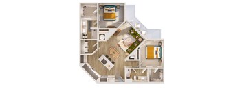 bedroom floor plan an in 1b floor plan, transparent png download