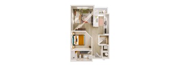 a floor plan of a studio apartment
