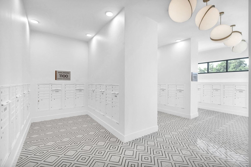 a mail room has plenty storage