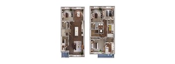 2 bedroom floor plan  the residences at sawmill estates apartments in
