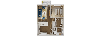 A dollhouse living room with furniture and decorations.
