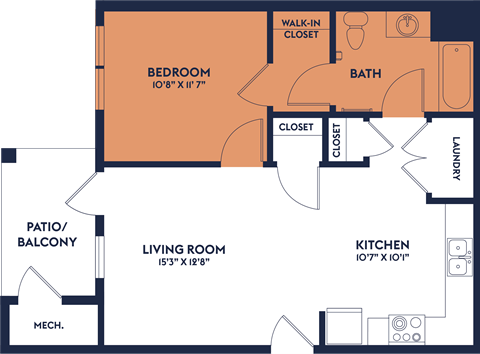 a floor plan of a bedroom apartment