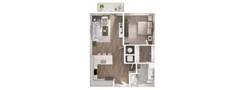 a floor plan of a bedroom apartment