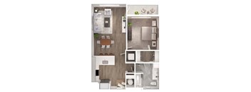 a floor plan of a bedroom apartment