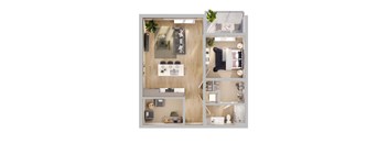 a1 floor plan  1 bedroom with 1 bathroom