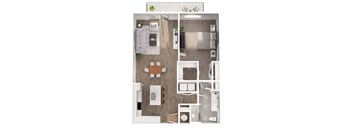 a floor plan of a bedroom apartment