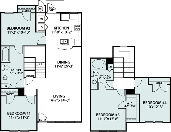Acacia 4 Bedroom Floorplan
