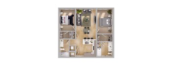 a bedroom floor plan of a 1 bedroom apartment