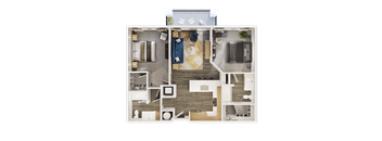A detailed floor plan of a house showing all rooms and their layouts.