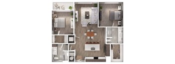 a floor plan of a bedroom apartment