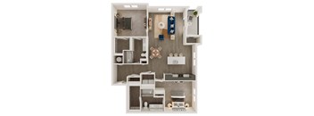 a floor plan of a 1 bedroom192 sqft apartment