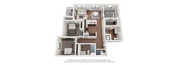 a stylized floor plan of a 1 bedroom floor plan