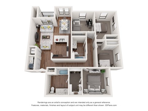 a floor plan of a 1 bedroom floor plan