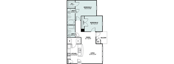 Cipres 2 Bedroom Floorplan