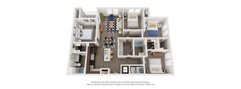 the outlook floor plan  3 bedroom  1190 sq ft