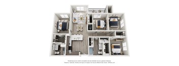 a 3 bedroom floor plan  woodland  980 sq ft