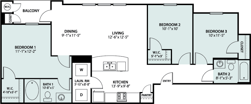 Palmera 3 Bedroom Floorplan