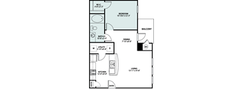 Pino 1 Bedroom Floorplan