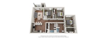 the outlook floor plan  1 bedroom  1199 sq ft