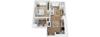 a floor plan of a 2 bedroom apartment