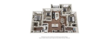 a floor plan is shown in this rendering