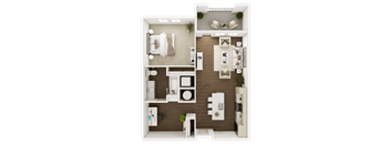 a1 floor plan  1 bedroom  1199 square feet