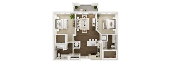 a1 floor plan  1 bedroom  1199 square feet