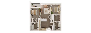 a1 floor plan  1 bedroom with 2 baths  129