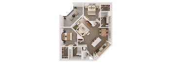 a1 floor plan  1 bedroom with 2 baths  119