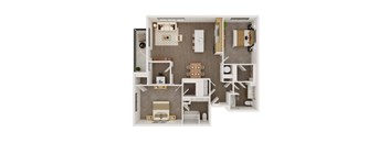 a1 floor plan  1 bedroom with 2 baths  119