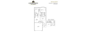 A floor plan for a Boulder property with two bedrooms and two baths.