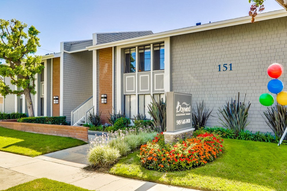 Swimming Pool at Baywind Apartment Homes in Costa Mesa, California.