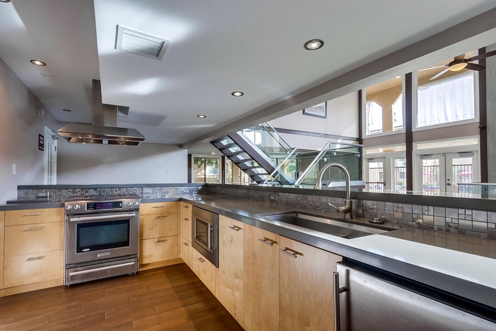 Clubhouse at Whiffle Tree Apartments in Huntington Beach California.