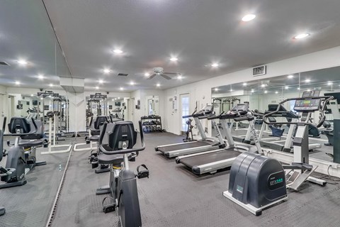 Fitness Center at Whiffle Tree Apartments in Huntington Beach California.