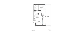 A diagram of a floor plan for a RiverRow Santa Cruz unit.