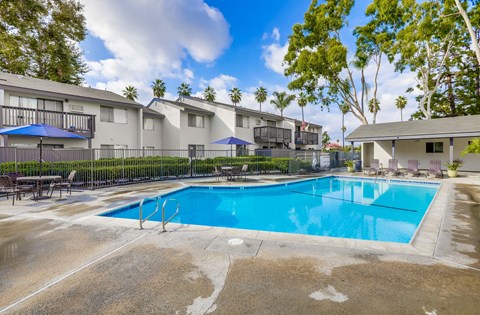 the swimming pool at our apartments
