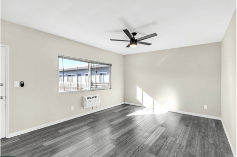 Living room at Courtyard La Pat Apartments in Westminster California