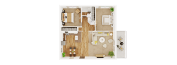 Two Bedroom and One Bathroom