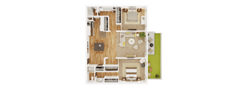 Two Bedroom and Two Bathroom