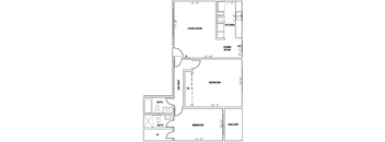 Fairmount floor plan 2Bx2B